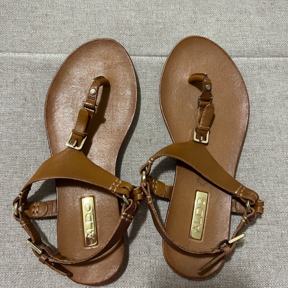 Aldo Tan Leather Women's Sandals